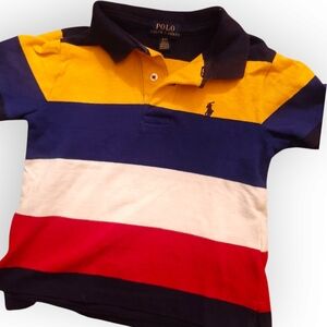 Polo by Ralph Lauren Yellow and Blue Striped Polo Shirt
